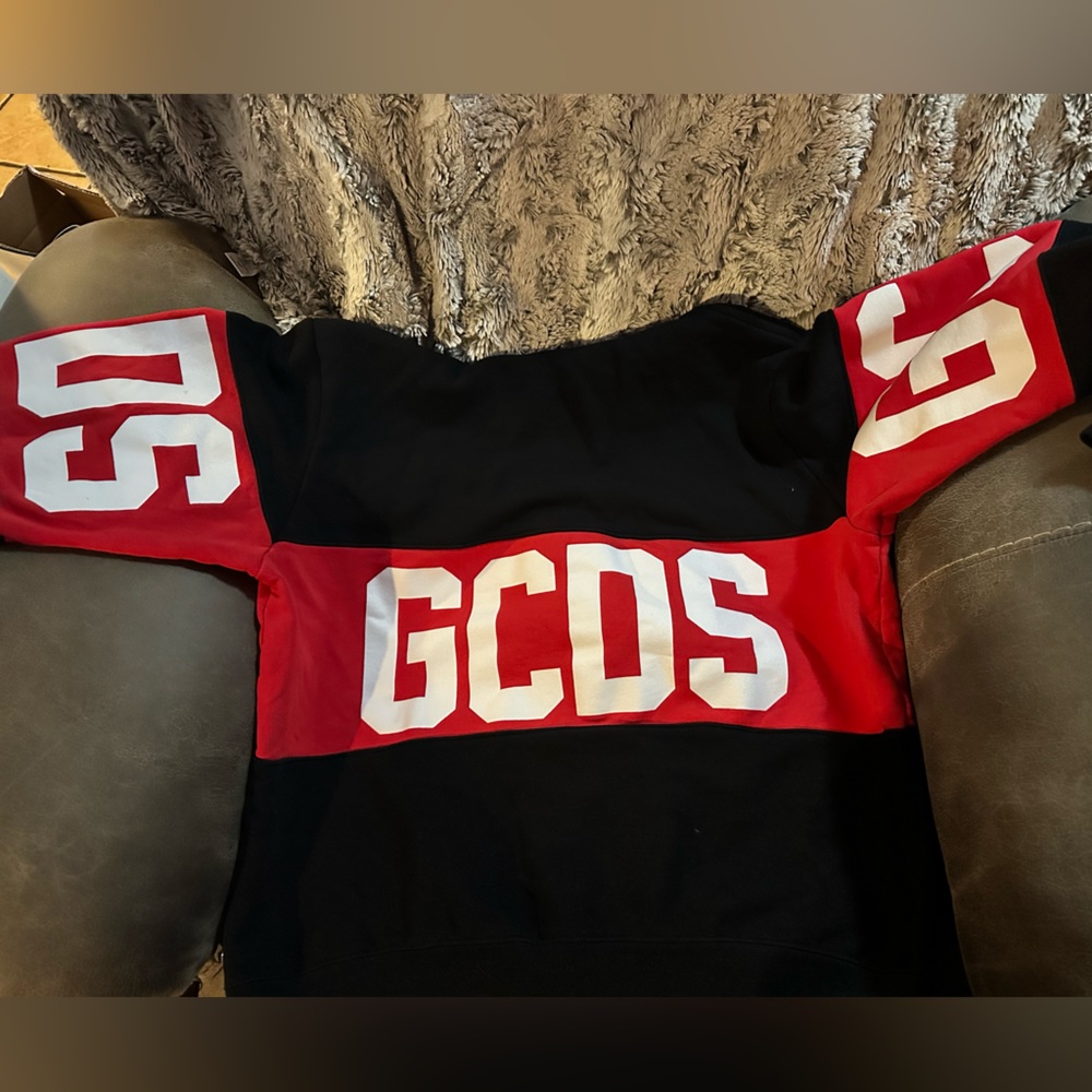 Authentic GCDS Logo Black and Red/White Pullover sz M Made In Italy Hoodie